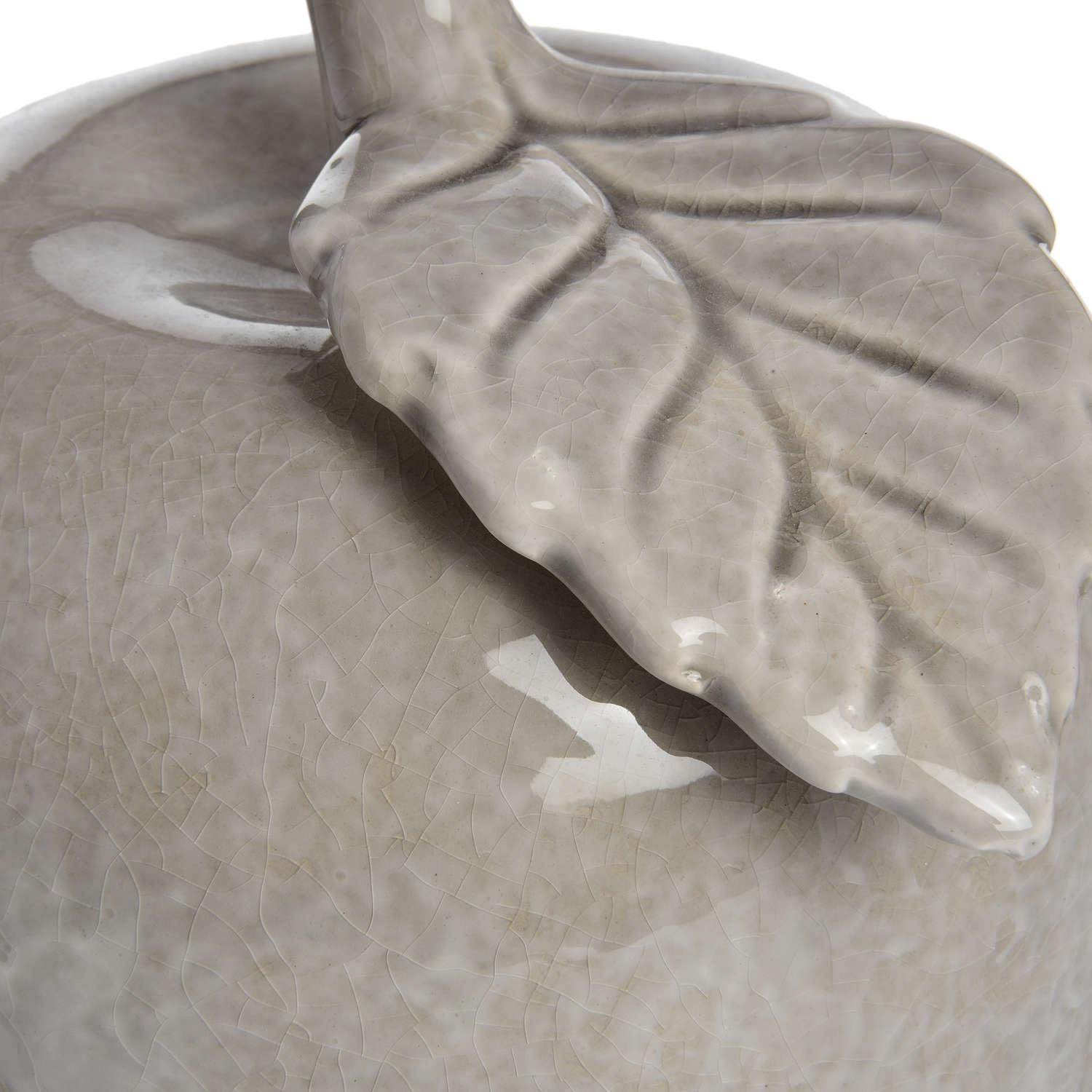 Antique Grey Large Ceramic Apple - Eudemonia Home Goods