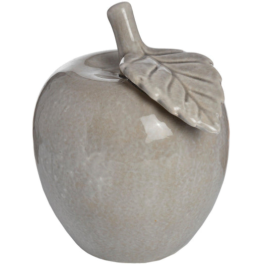 Antique Grey Large Ceramic Apple - Eudemonia Home Goods