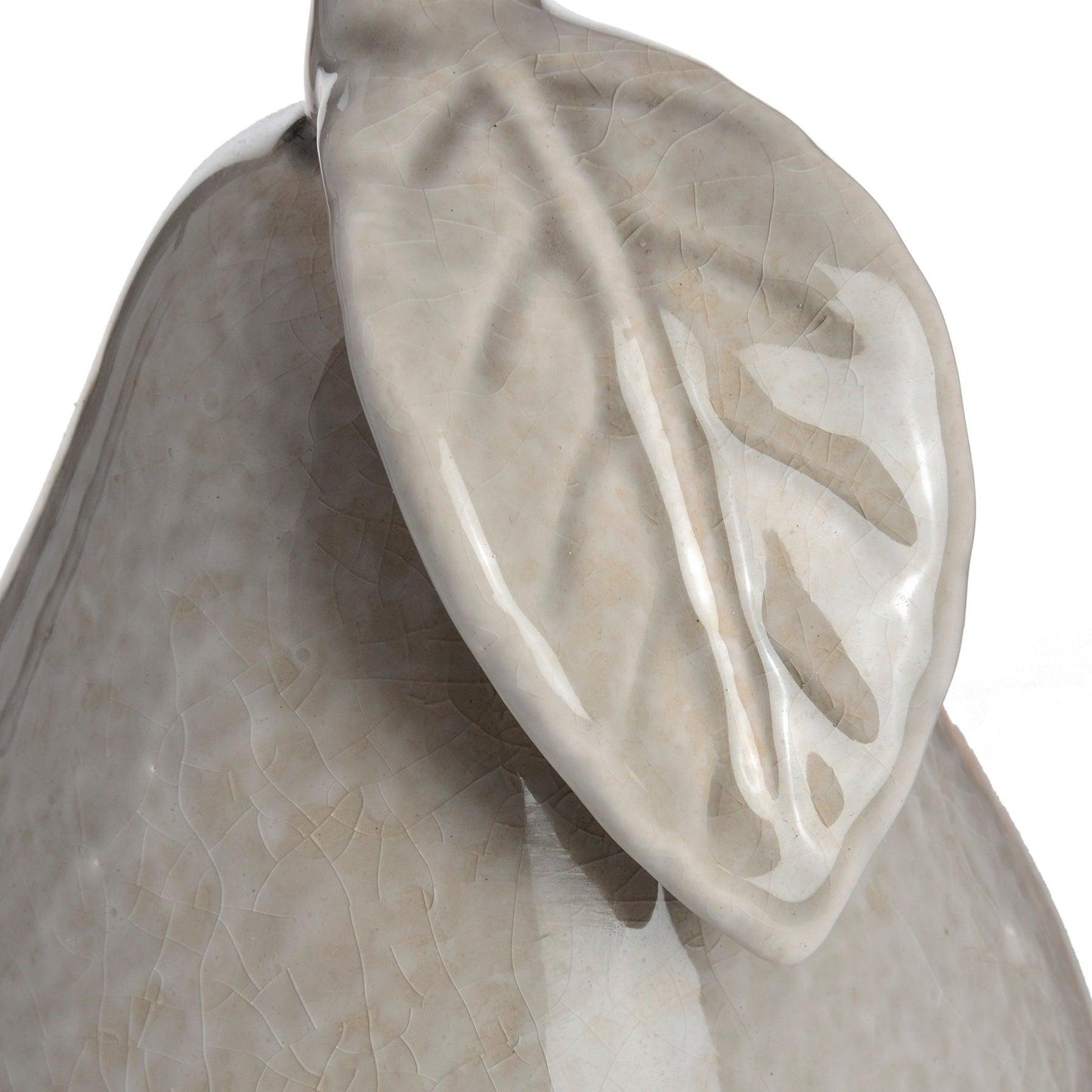 Antique Grey Small Ceramic Pear - Eudemonia Home Goods