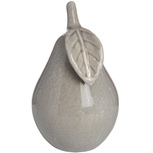 Antique Grey Small Ceramic Pear - Eudemonia Home Goods