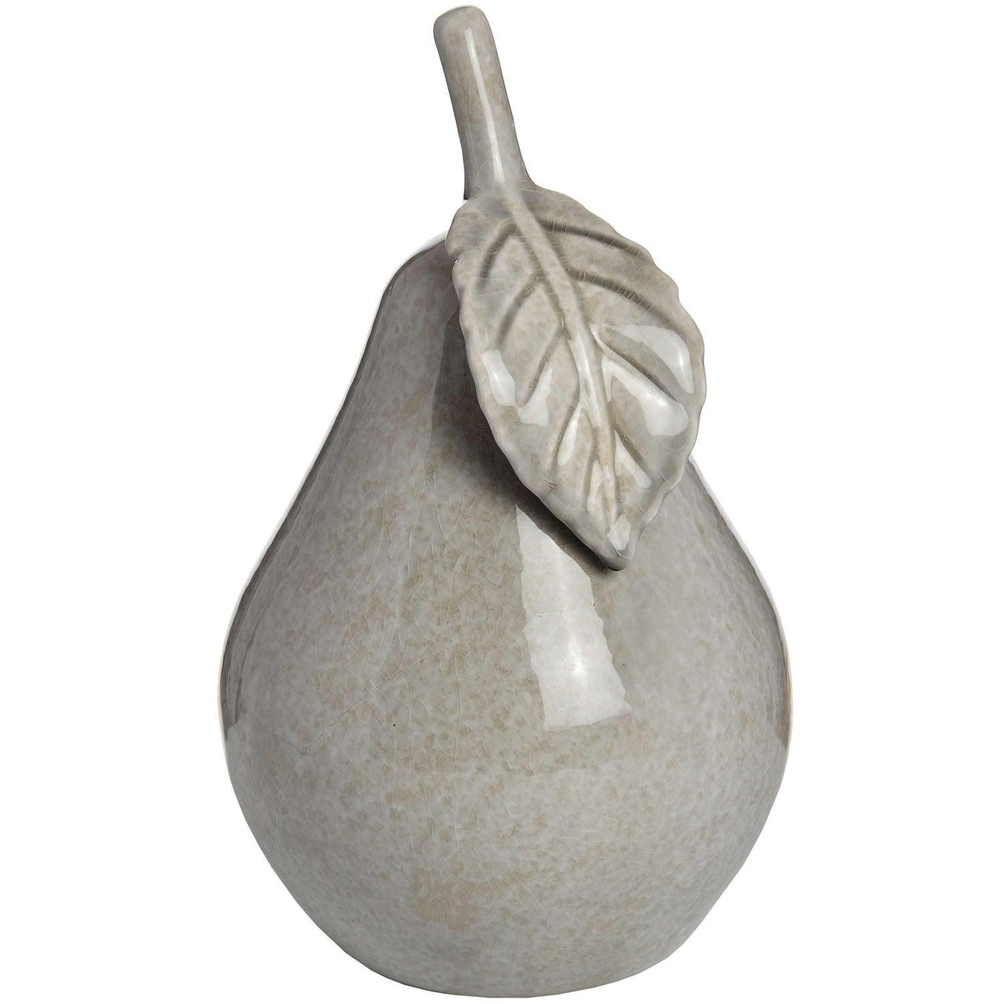 Antique Grey Large Ceramic Pear - Eudemonia Home Goods