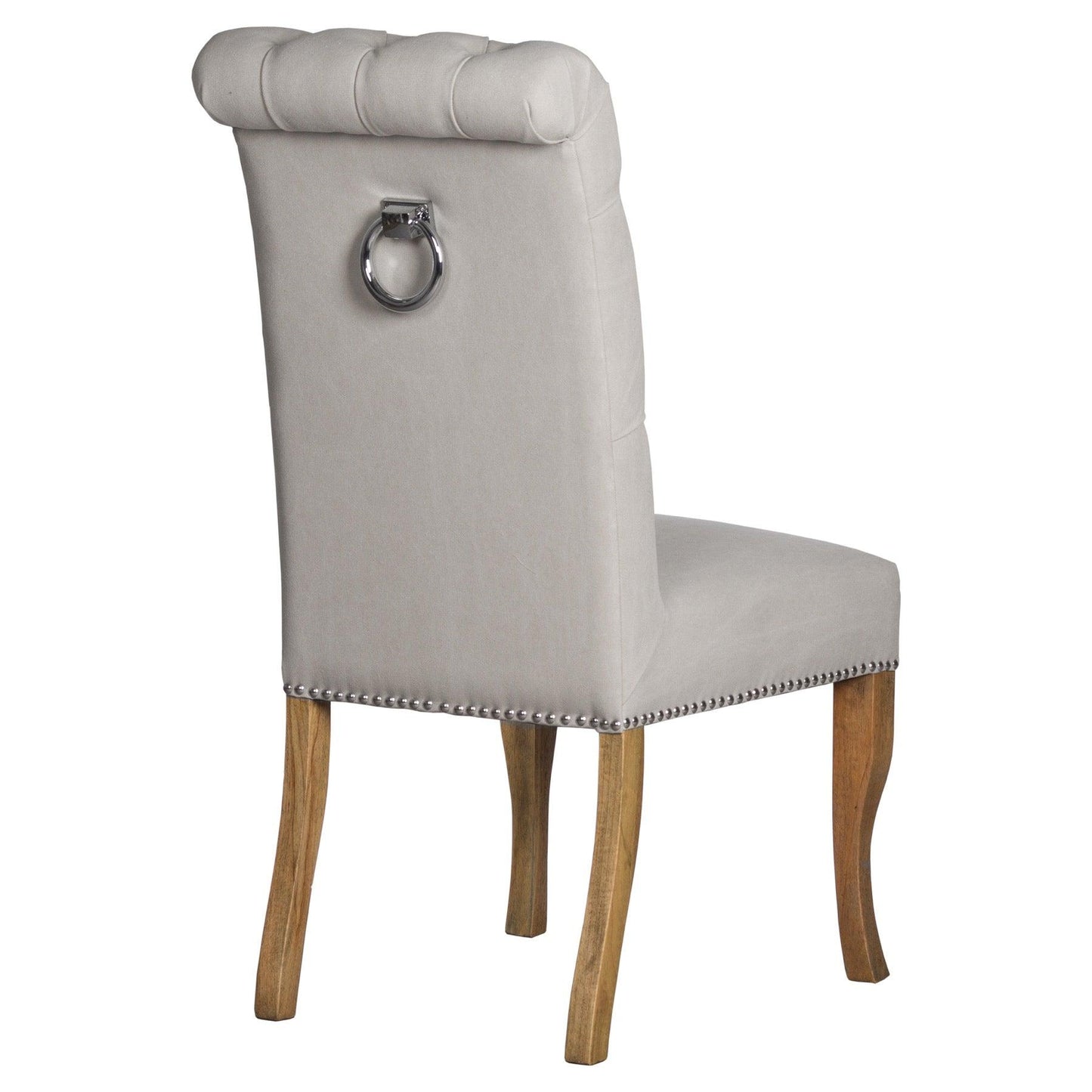 Roll Top Dining Chair With Ring Pull - Eudemonia Home Goods