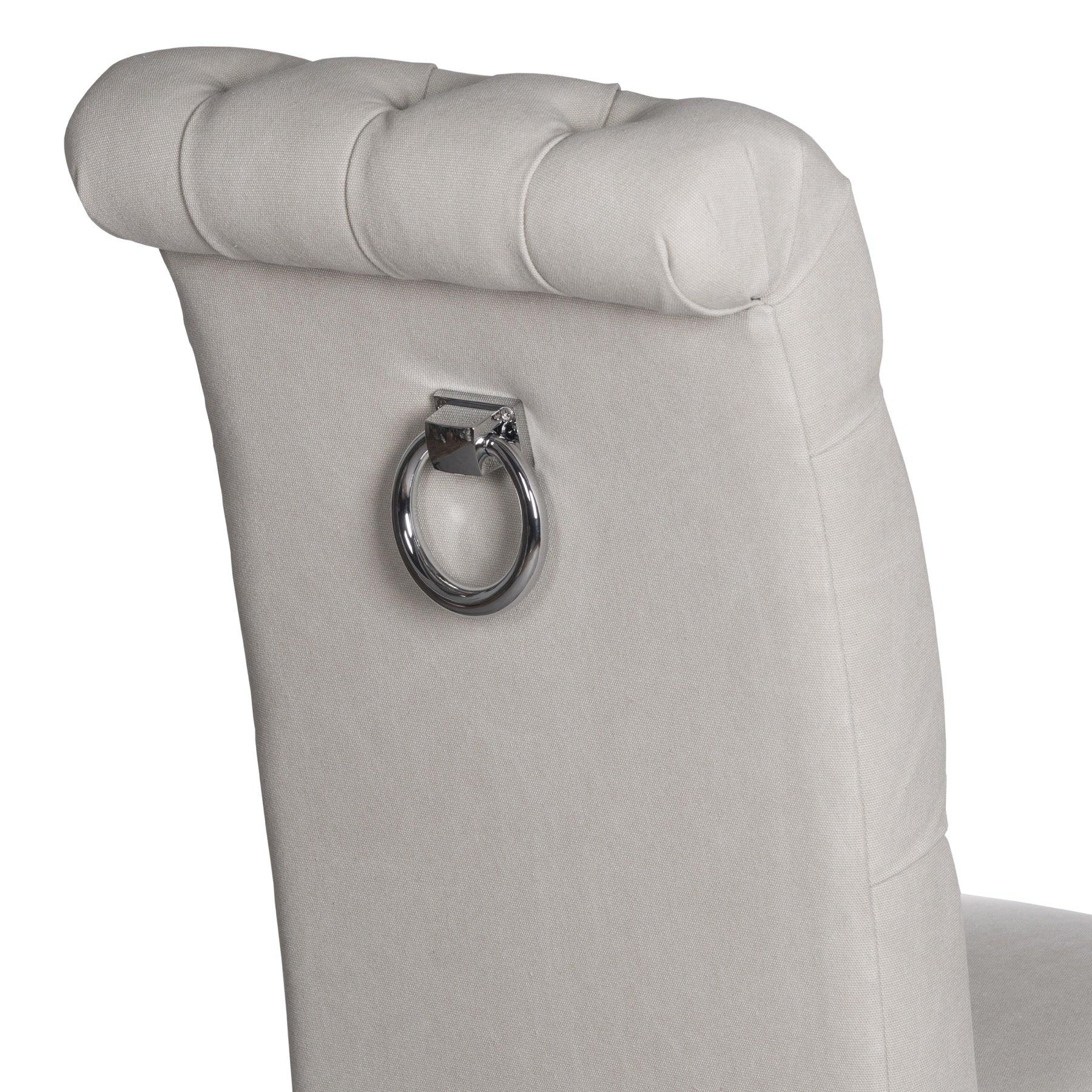 Roll Top Dining Chair With Ring Pull - Eudemonia Home Goods