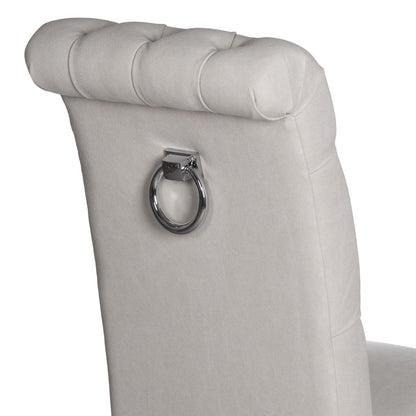 Roll Top Dining Chair With Ring Pull - Eudemonia Home Goods