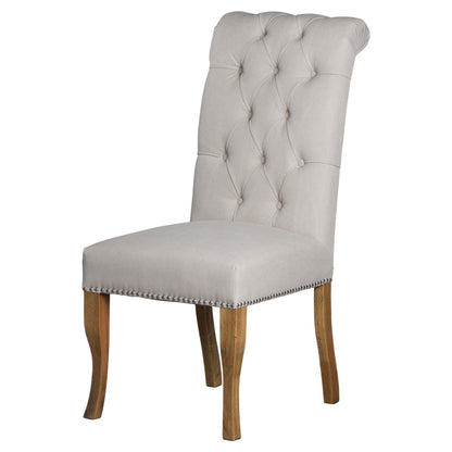 Roll Top Dining Chair With Ring Pull - Eudemonia Home Goods
