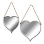 Set Of Two Heart Mirrors With Rope Detail - Eudemonia Home Goods