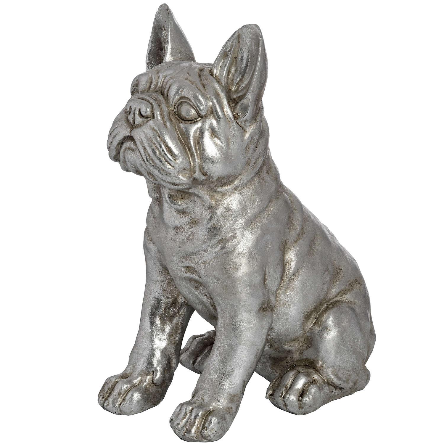 Antique Silver French Bull Dog - Eudemonia Home Goods