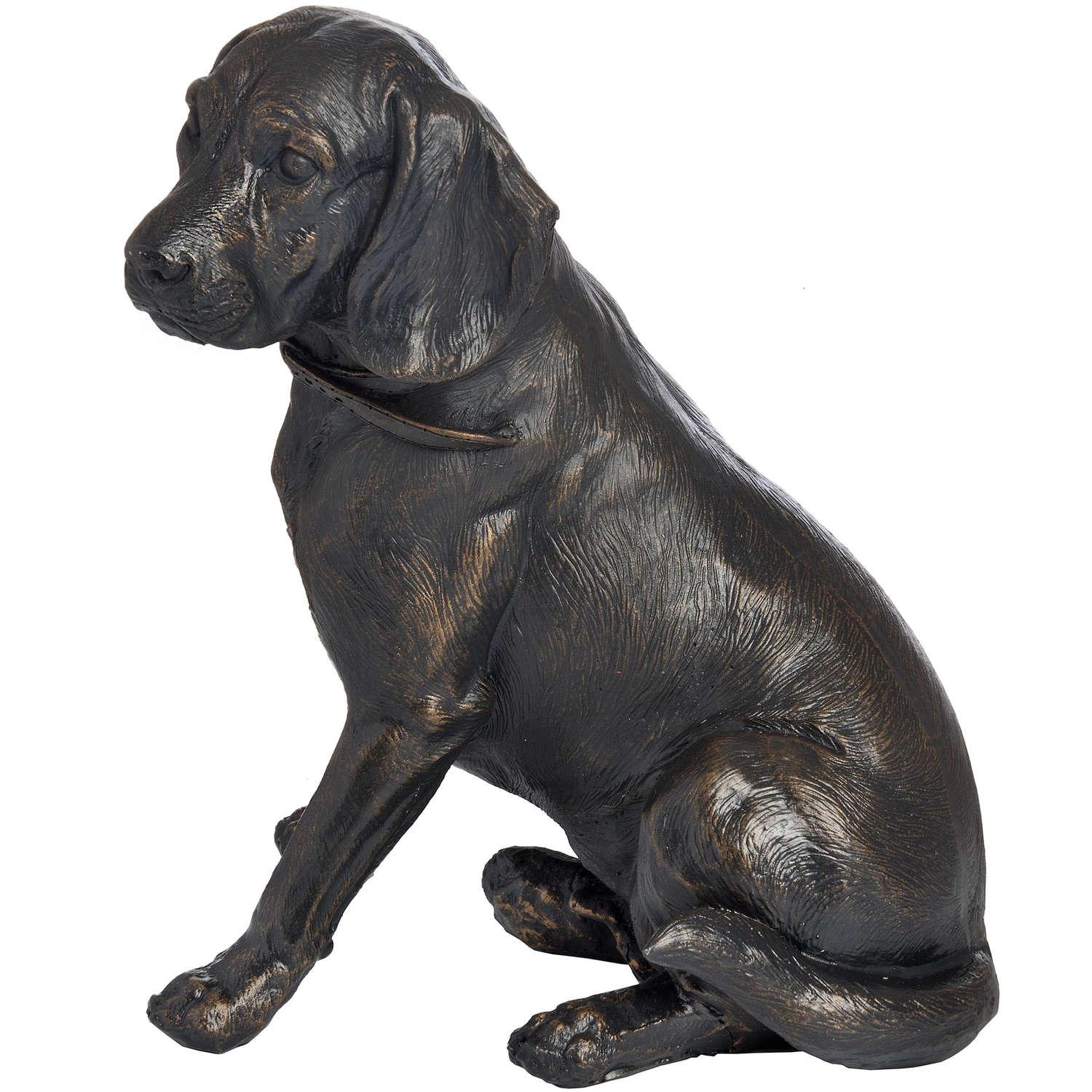 Sitting Spaniel In Antique Bronze - Eudemonia Home Goods