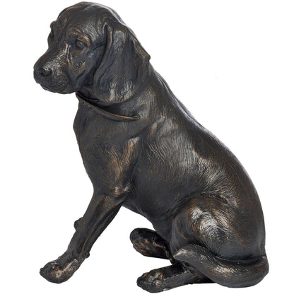 Sitting Spaniel In Antique Bronze - Eudemonia Home Goods