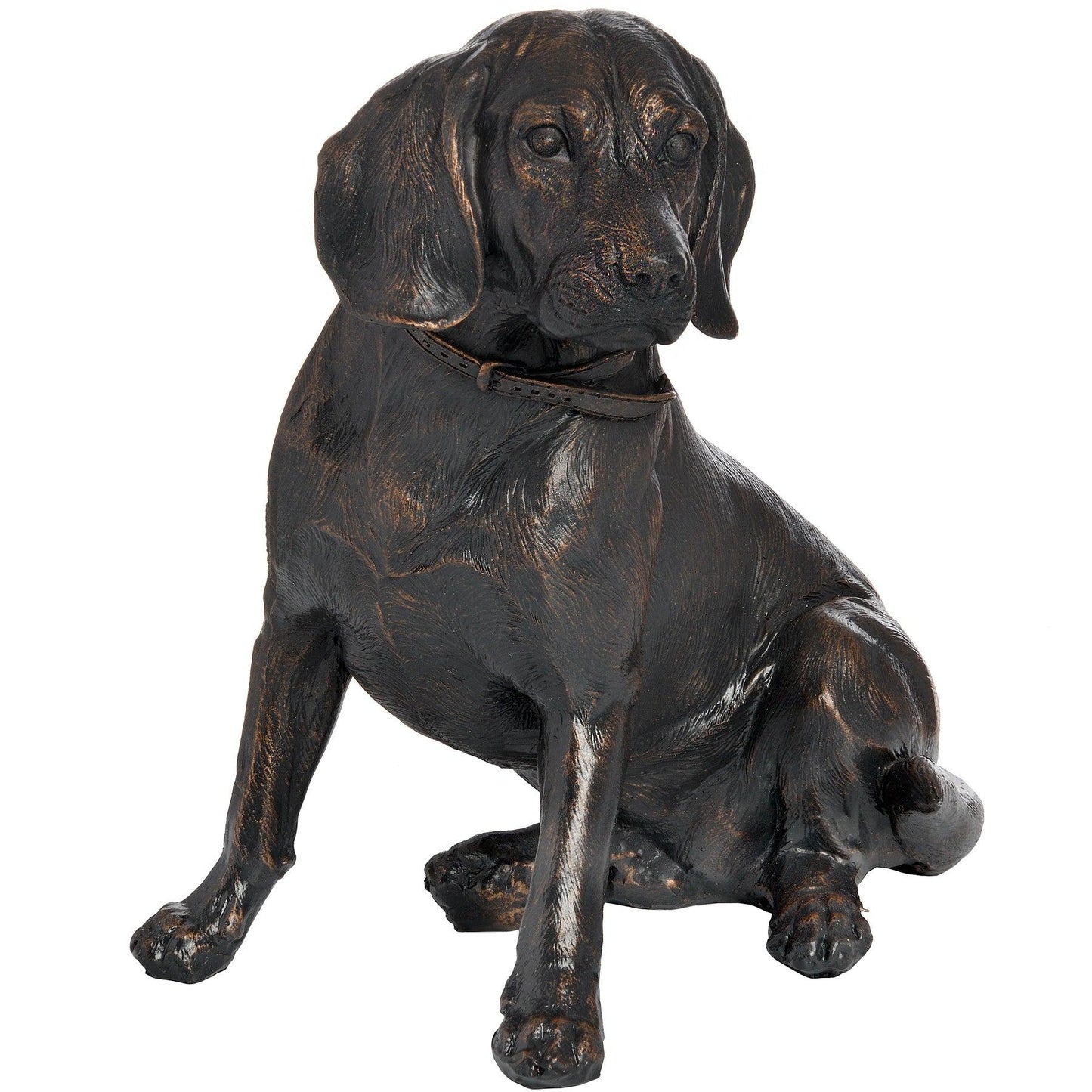 Sitting Spaniel In Antique Bronze - Eudemonia Home Goods