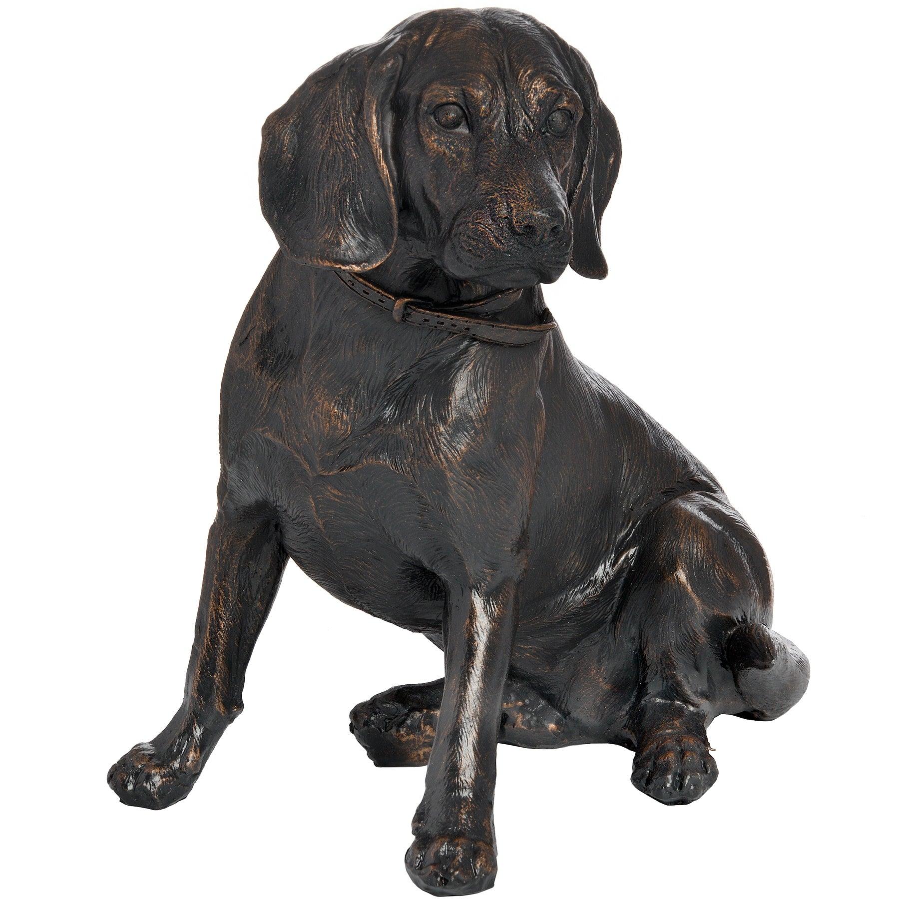 Sitting Spaniel In Antique Bronze - Eudemonia Home Goods