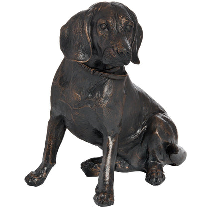 Sitting Spaniel In Antique Bronze - Eudemonia Home Goods