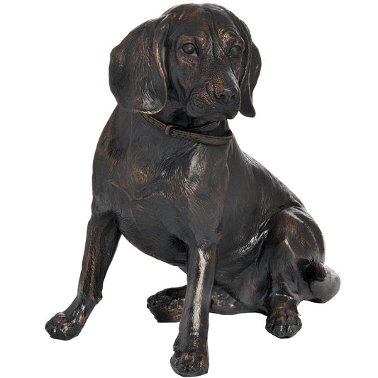 Sitting Spaniel In Antique Bronze - Eudemonia Home Goods