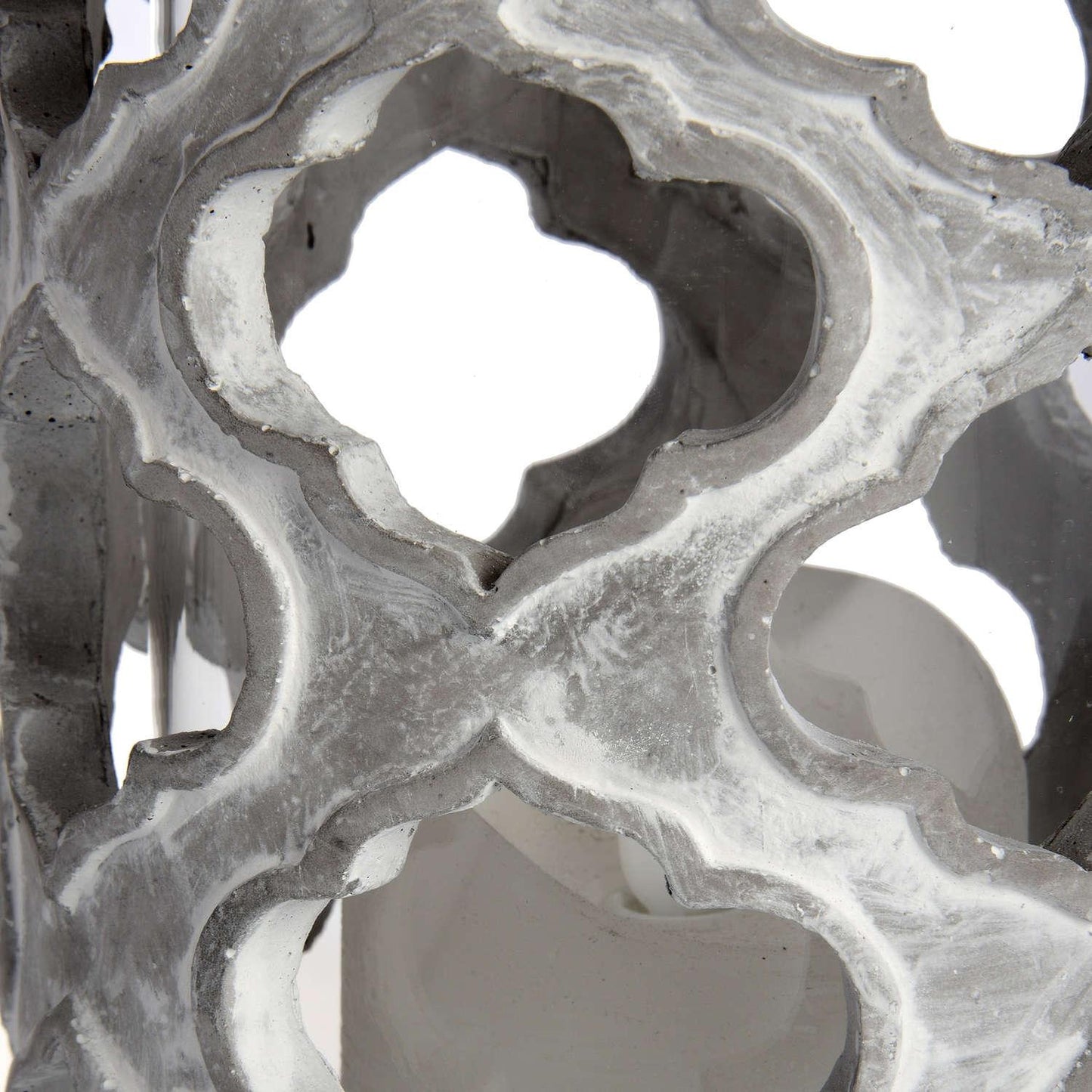 Large Stone Effect Patterned Candle Holder - Eudemonia Home Goods