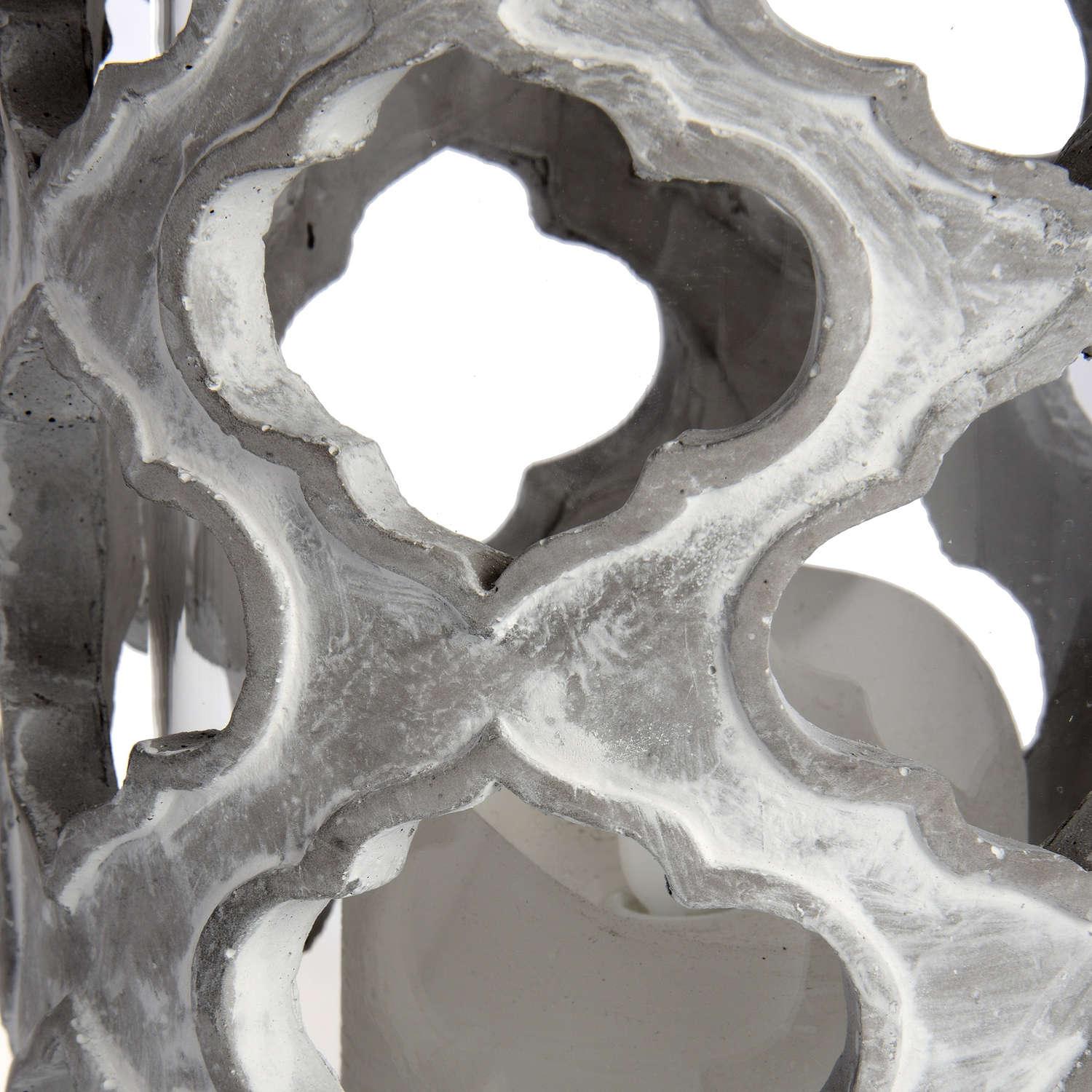 Large Stone Effect Patterned Candle Holder - Eudemonia Home Goods