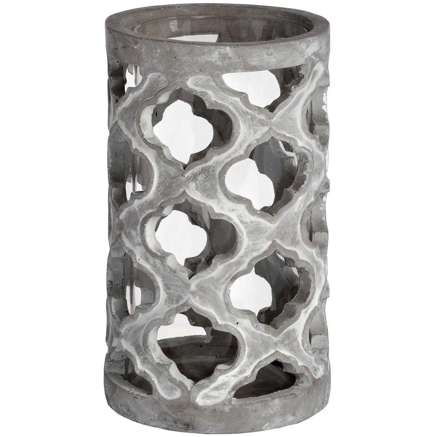 Large Stone Effect Patterned Candle Holder - Eudemonia Home Goods