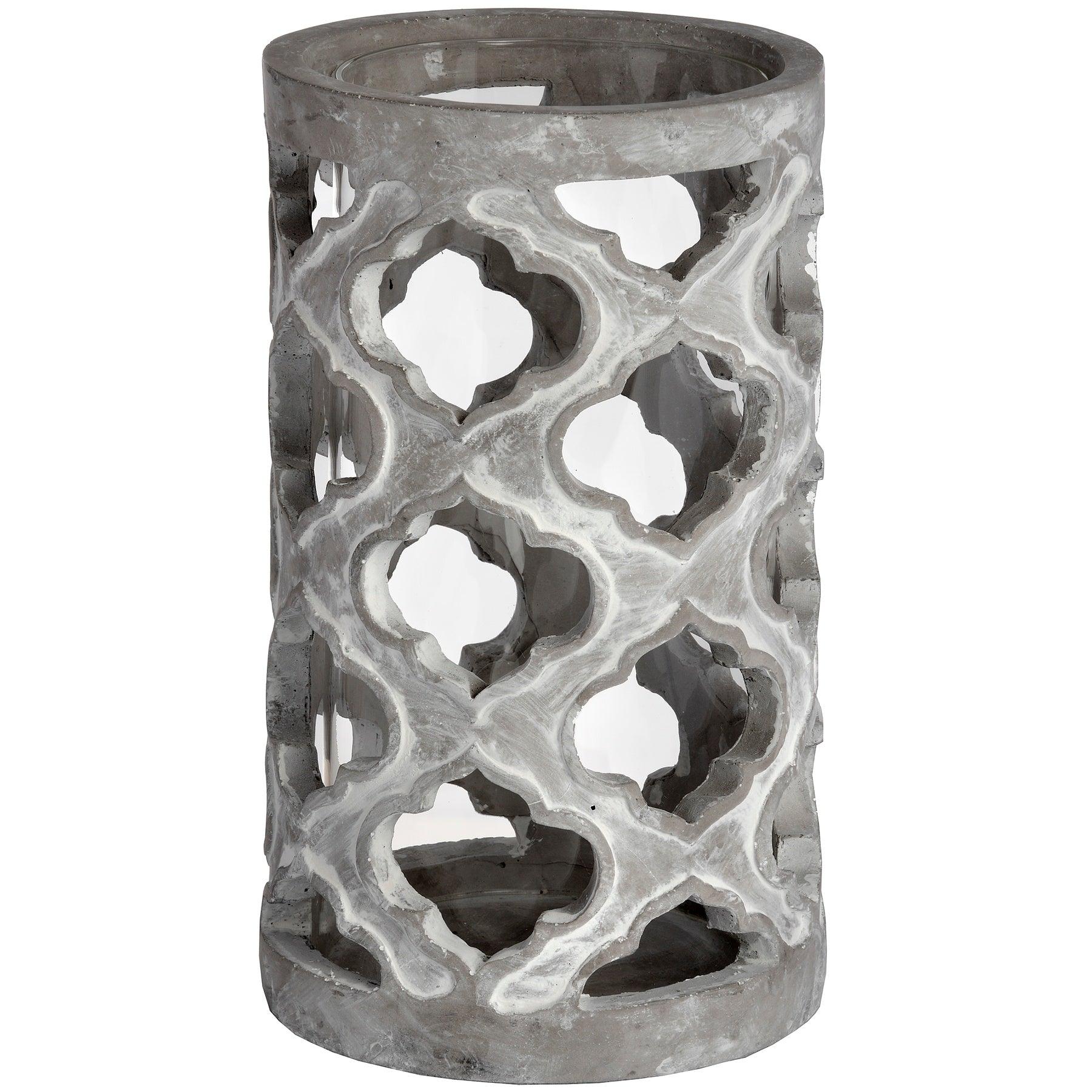 Large Stone Effect Patterned Candle Holder - Eudemonia Home Goods