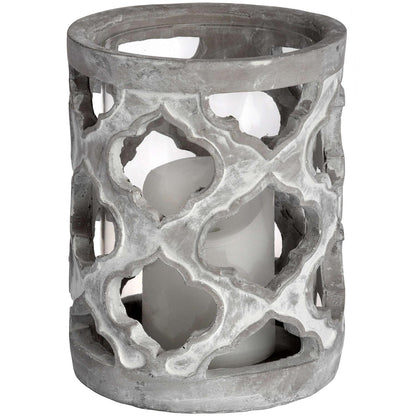 Small Stone Effect Patterned Candle Holder - Eudemonia Home Goods
