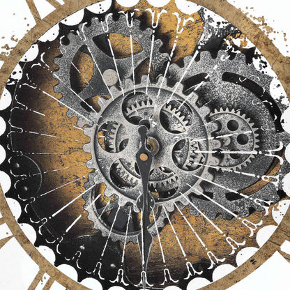 Mirrored Round Clock with Moving Mechanism - Eudemonia Home Goods