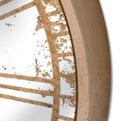 Mirrored Round Clock with Moving Mechanism - Eudemonia Home Goods