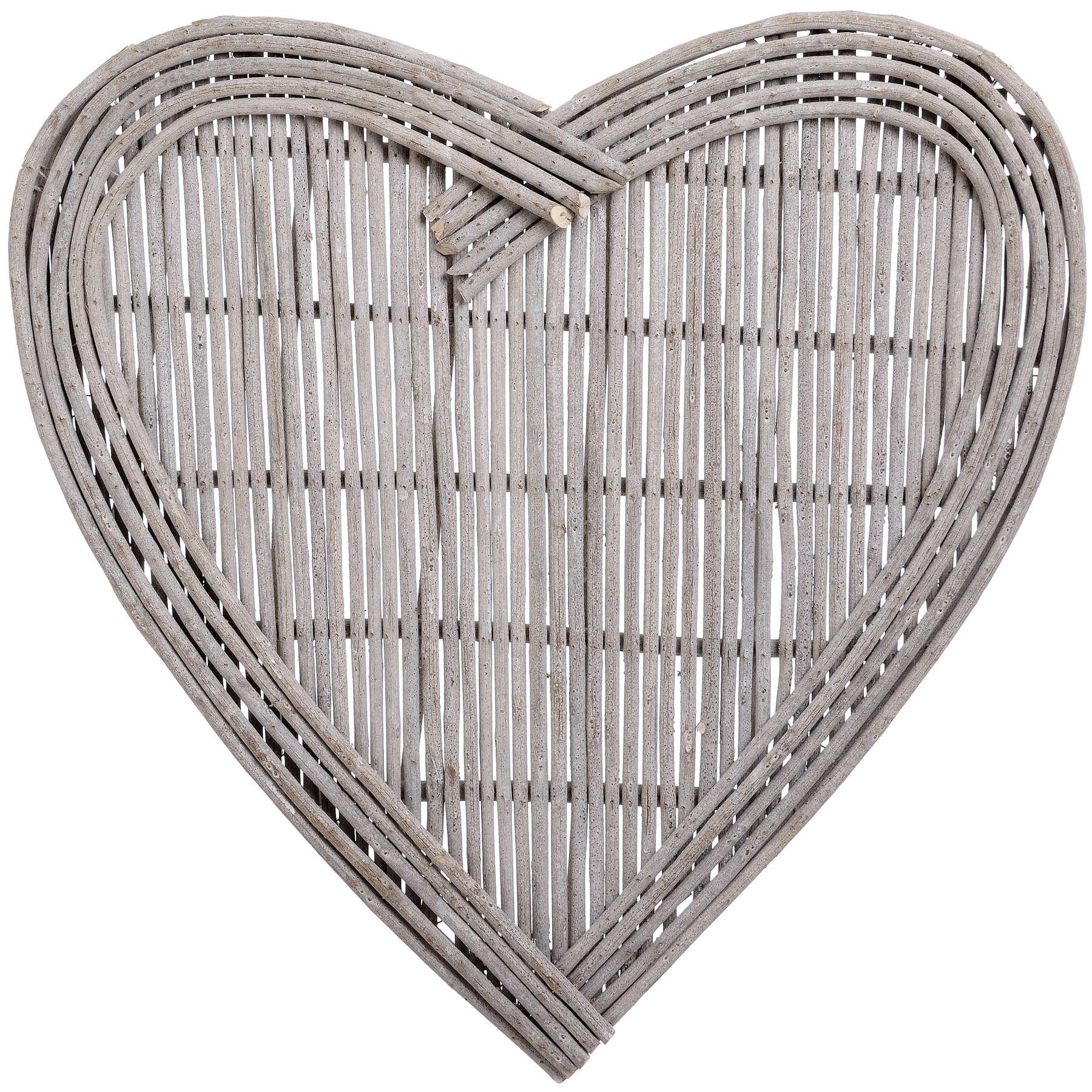 Medium Heart Wicker Wall Art - Eudemonia Home Goods