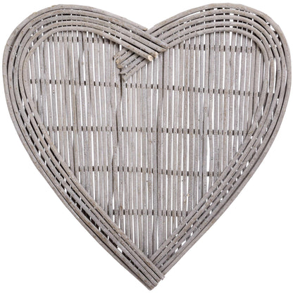 Medium Heart Wicker Wall Art - Eudemonia Home Goods