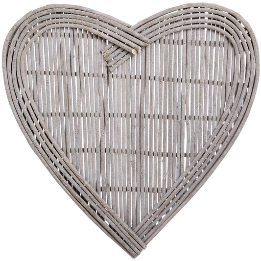 Medium Heart Wicker Wall Art - Eudemonia Home Goods