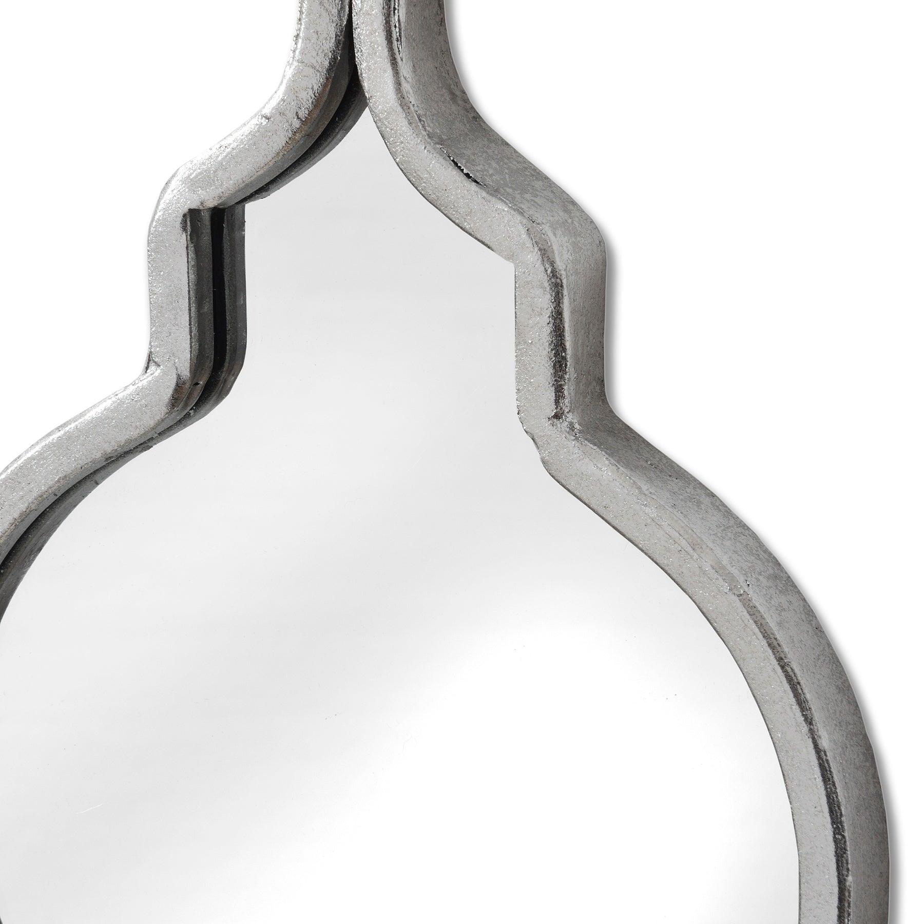 Silver Quarterfoil Decorative Hanging Mirror - Eudemonia Home Goods