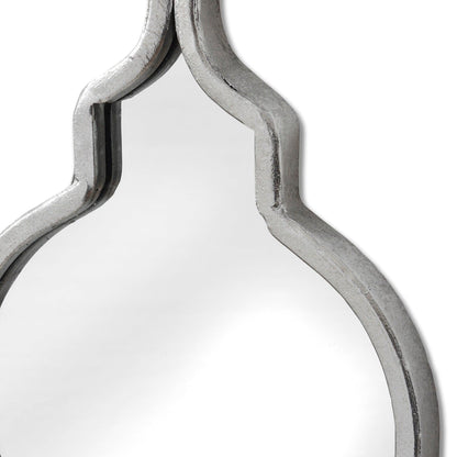 Silver Quarterfoil Decorative Hanging Mirror - Eudemonia Home Goods