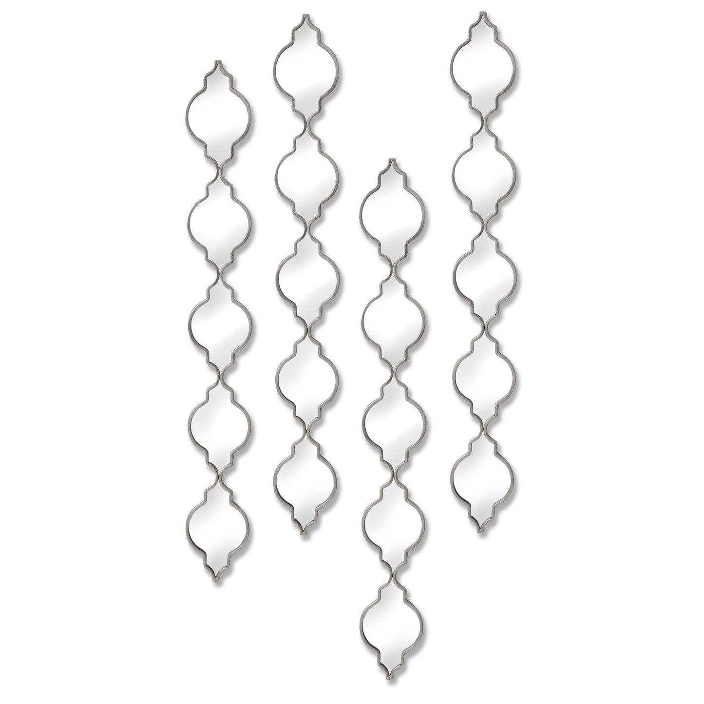 Silver Quarterfoil Decorative Hanging Mirror - Eudemonia Home Goods