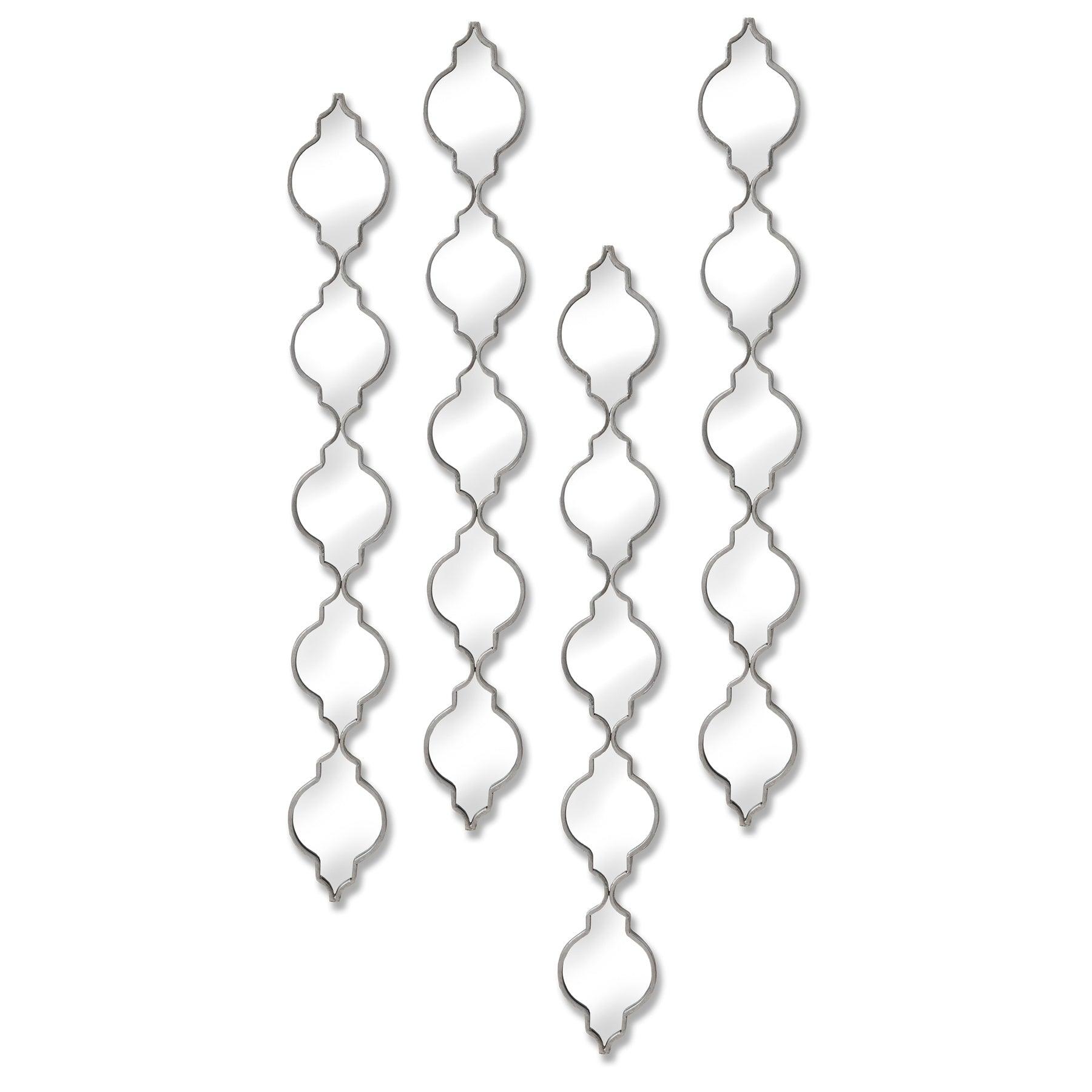 Silver Quarterfoil Decorative Hanging Mirror - Eudemonia Home Goods