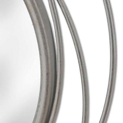 Silver Circled Wall Art Mirror - Eudemonia Home Goods