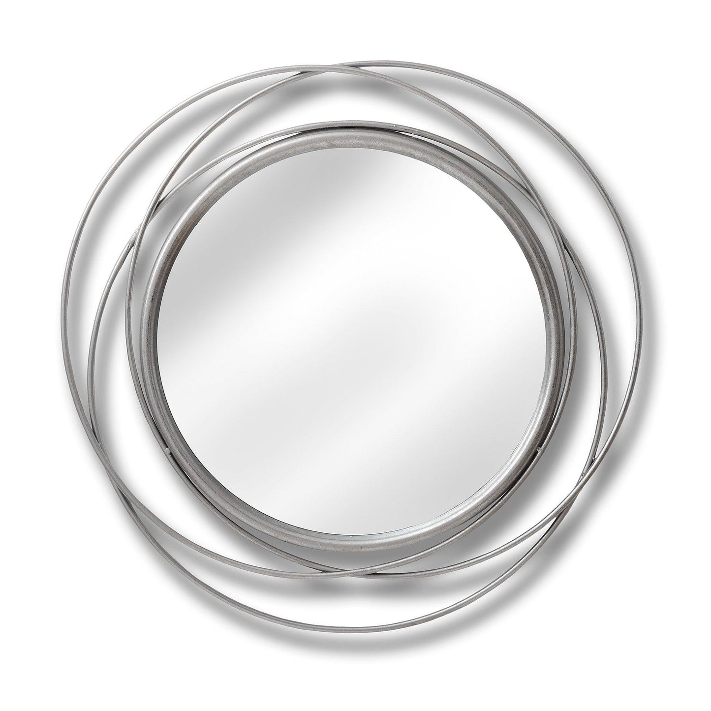 Silver Circled Wall Art Mirror - Eudemonia Home Goods