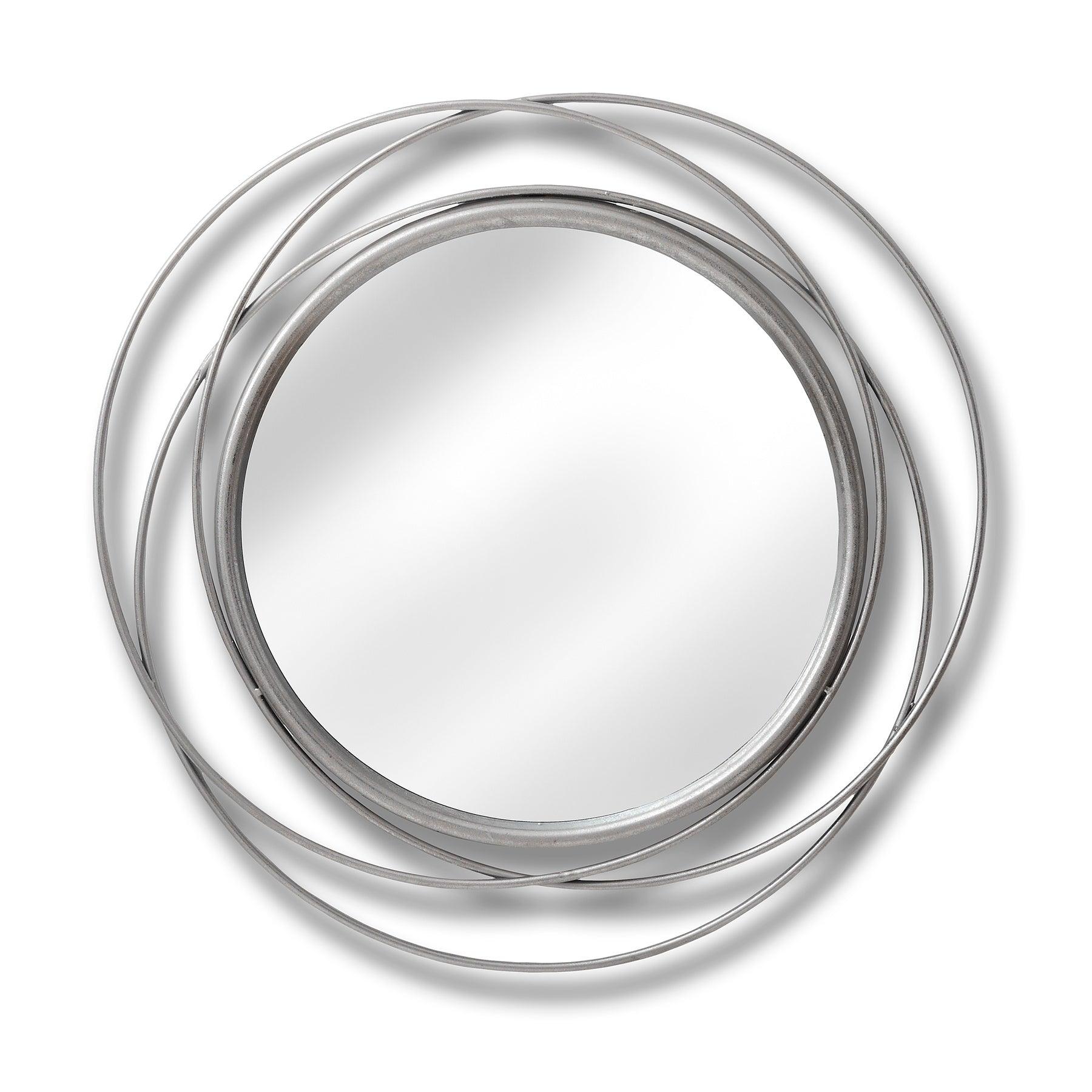 Silver Circled Wall Art Mirror - Eudemonia Home Goods