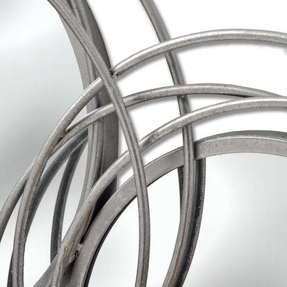 Silver Trio Multi Circled Wall Art Mirror - Eudemonia Home Goods