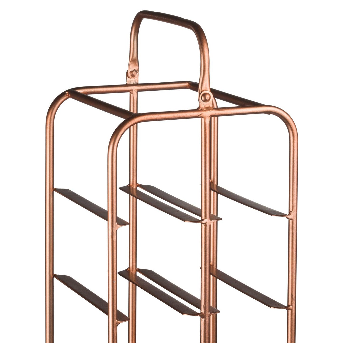 Industrial Inspired Copper Finished 12 Bottle Wine Holder - Eudemonia Home Goods
