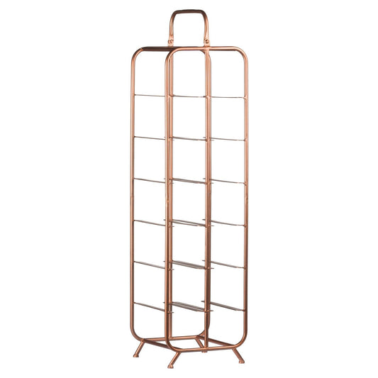 Industrial Inspired Copper Finished 12 Bottle Wine Holder - Eudemonia Home Goods