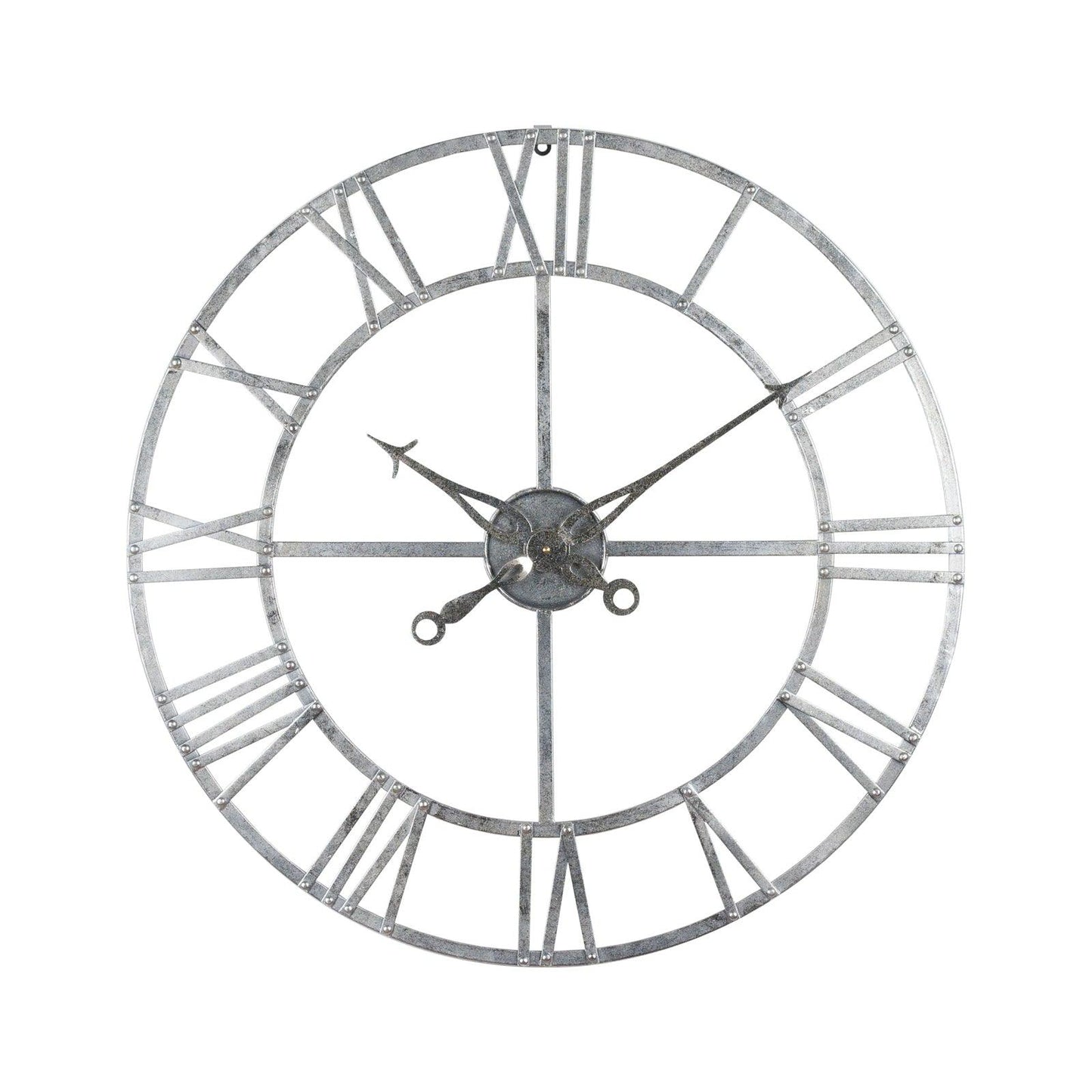 Silver Foil Skeleton Wall Clock - Eudemonia Home Goods