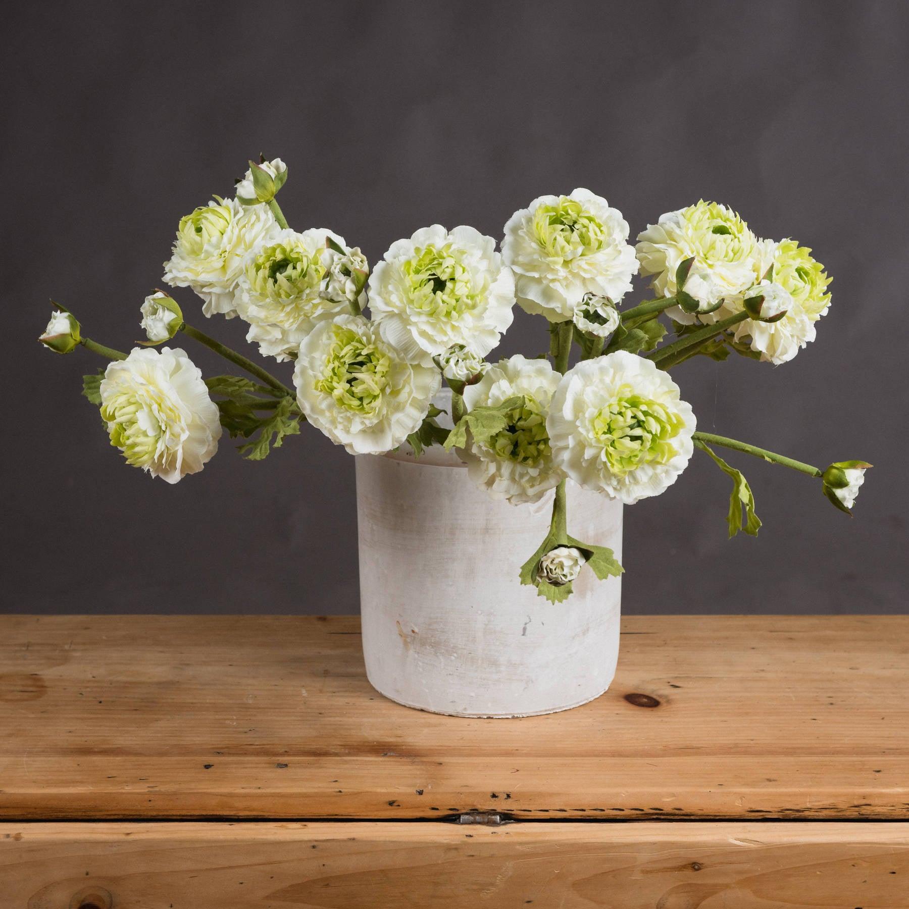 Green Ranunculus Spray - Eudemonia Home Goods