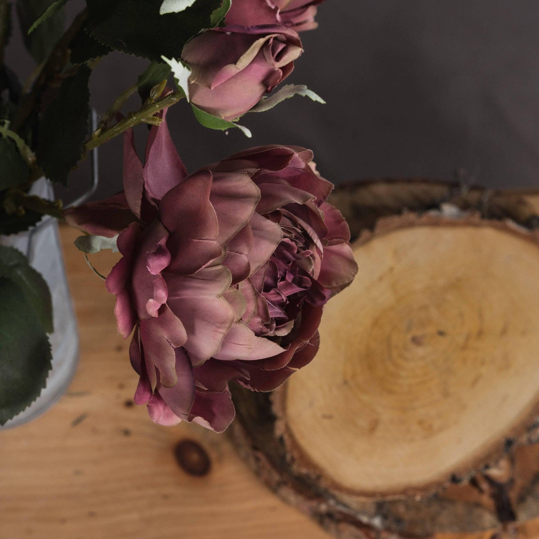 Dusty Pink Spray Rose Peony - Eudemonia Home Goods