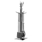 Hand Turned Stag Companion Set In Polished Nickel - Eudemonia Home Goods