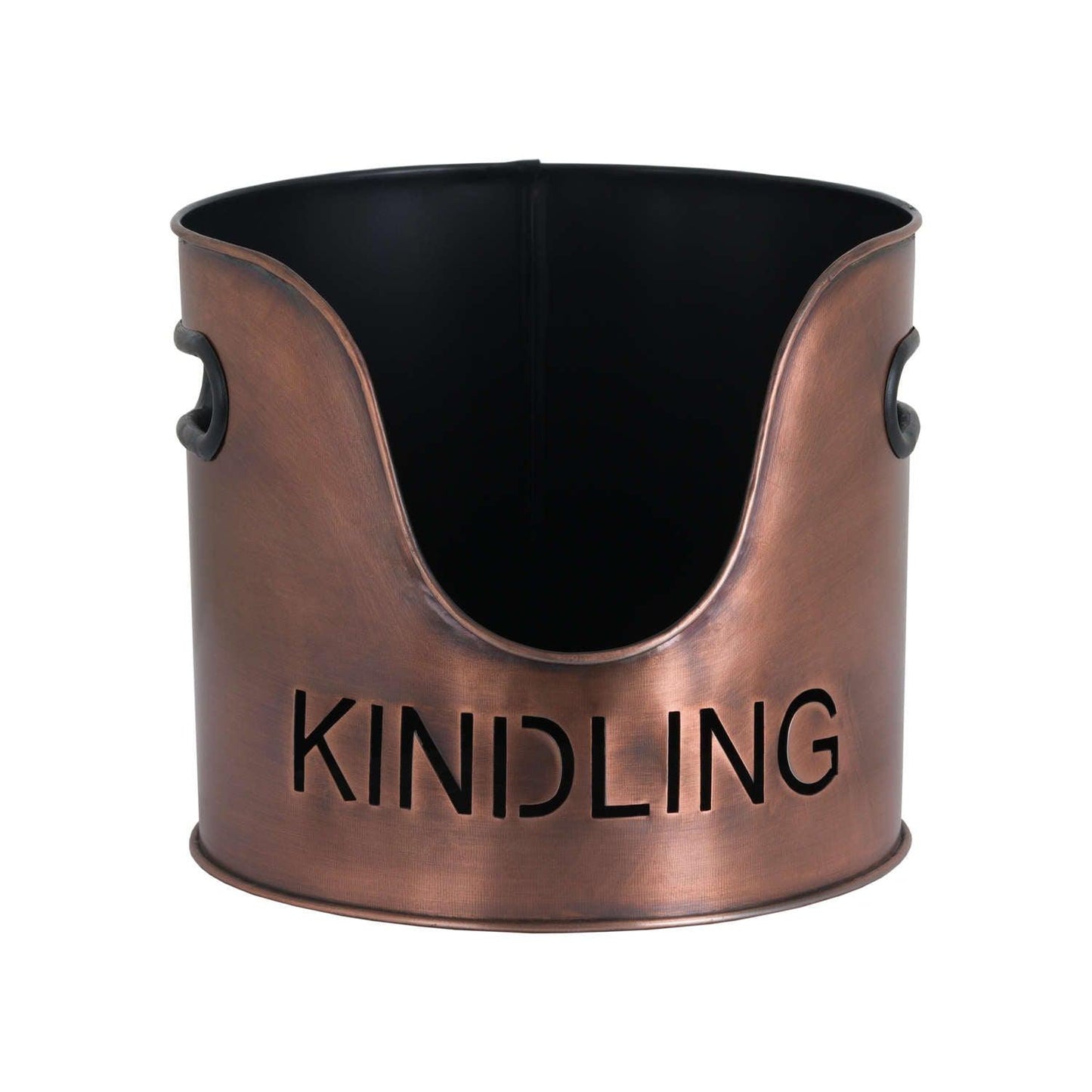 Copper Finish Logs And Kindling Buckets & Matchstick Holder - Eudemonia Home Goods