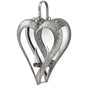 Antique Silver Heart Mirrored Tealight Holder in Small - Eudemonia Home Goods