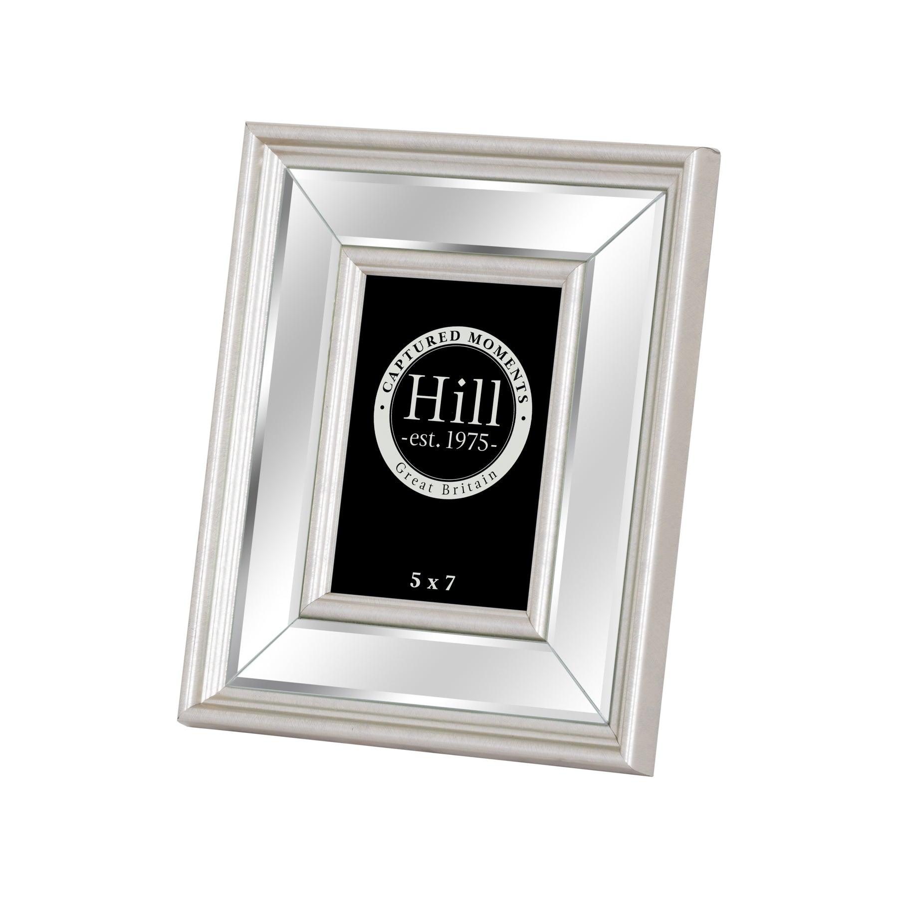 Silver Bevelled Mirrored Photo Frame 5X7 - Eudemonia Home Goods