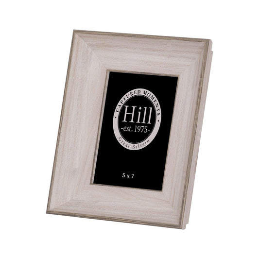 White Washed Wood Photo Frame 5X7 - Eudemonia Home Goods