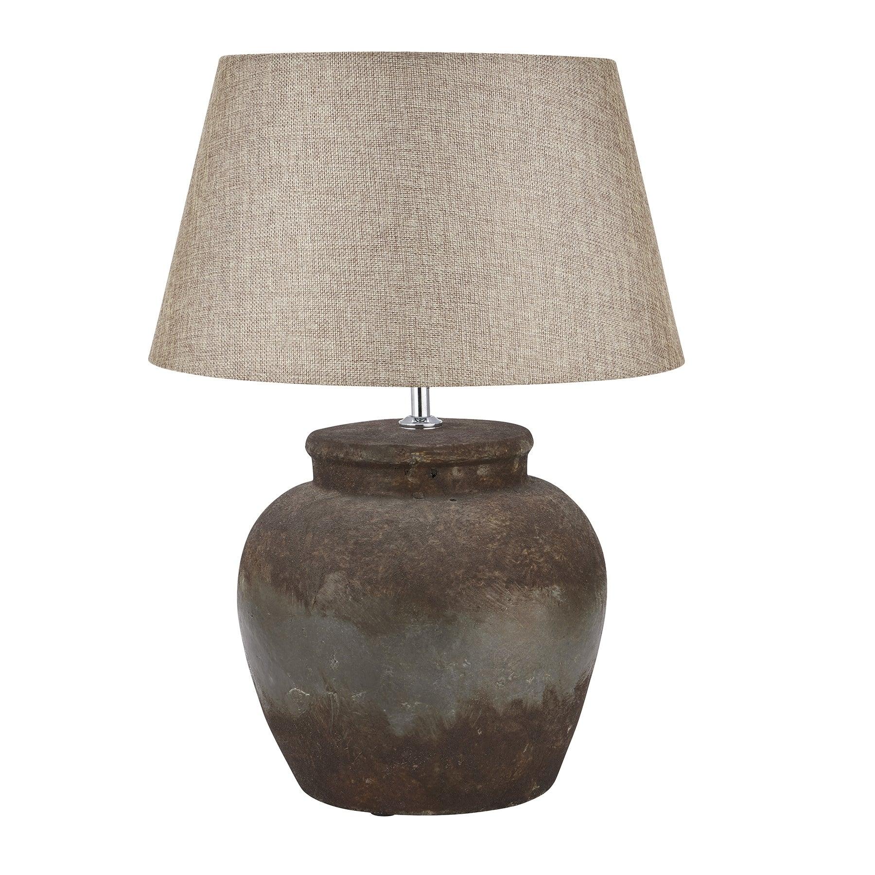 Castello Aged Stone Ceramic Table Lamp - Eudemonia Home Goods