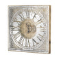 Large Mirrored Square Framed Clock With Moving Mechanism - Eudemonia Home Goods