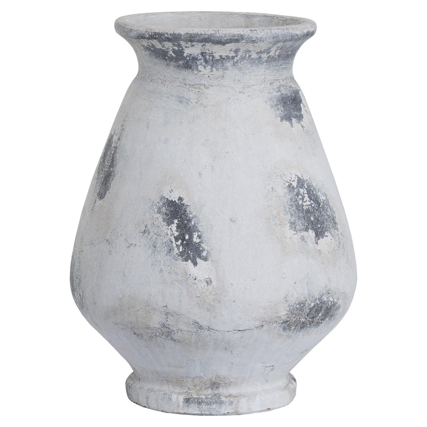 Naxos Large Antique White Vase - Eudemonia Home Goods