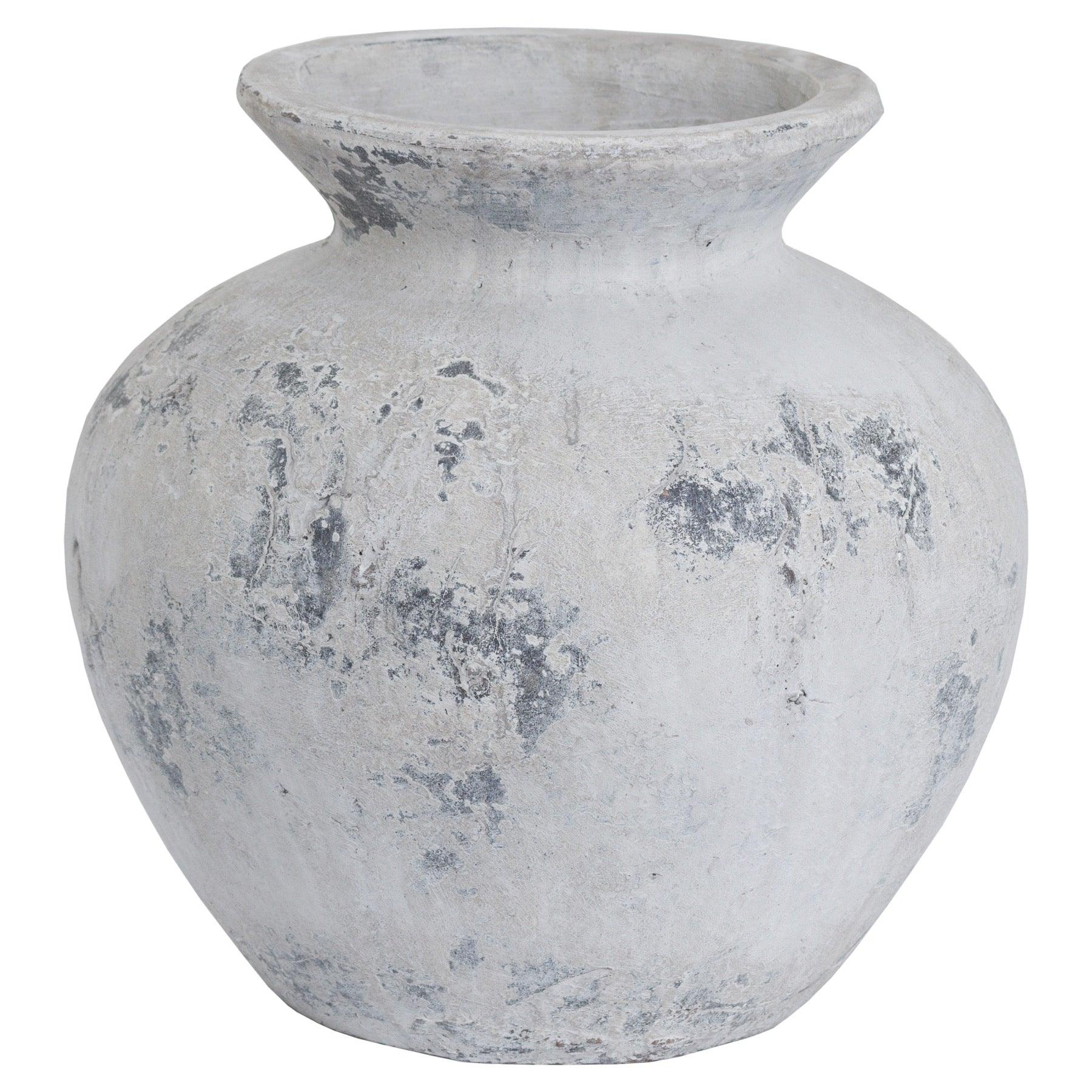 Darcy Antique White Vase - Eudemonia Home Goods