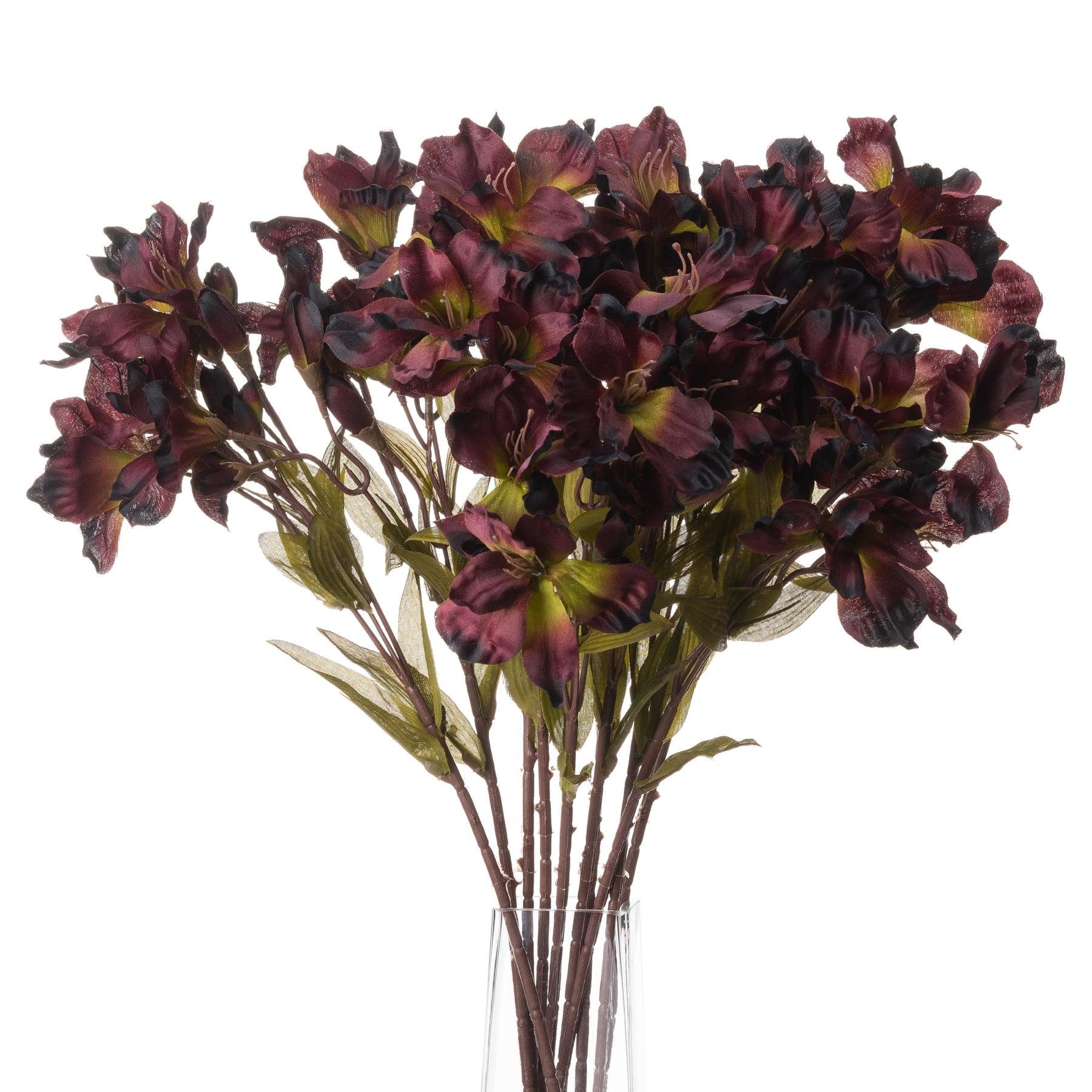 Chocolate Alstroemeria Lily Spray - Eudemonia Home Goods